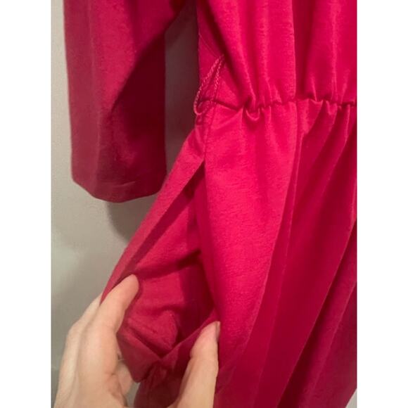 Vintage Willi of California Mid-Length Dress Belted Polyester Suede Sz 14 - Picture 4 of 11